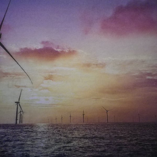 The Windfarm,, A4 unframed , mounted, free hook & easel, Ref 3961free shipping