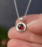 Sterling Silver and Garnet Gemstone Pendant Necklace