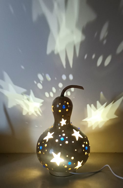 Starry Night Gourd Lamp, Night Light