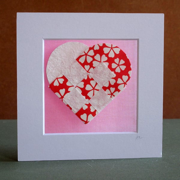  Unique Hand Made Heart Card with envelope