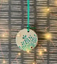 Handmade Ceramic Snowflake Hanger, Skandi Christmas Hanging Decoration - Image 2