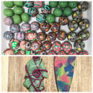 Polymer Clay Green Bead and Pendant Collection
