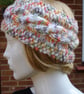 Hand Knitted Chunky Yarn Headband With Cable Pattern Multi Coloured (R517) - Image 3