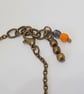 Dainty orange and blue Czech glass boho bead bracelet - Image 8