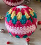 Crochet Christmas Baubles Set of 5 - Bright Colours - Tree Decorations - Image 4
