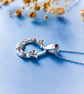 Butterfly Necklace - Recycled Silver Pendant with Flowers and Butterflies - Image 4