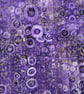 Purple Circles Print Quilted Fabric Book Sleeve - Paperback Size - Image 5
