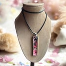 Pretty in Pink - Cabochon oblong necklace