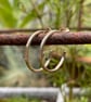 9ct gold hoop stud earrings - Image 1