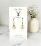 Charm Earrings - White Daisy