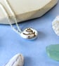 Snail Shell Pendant - Recycled Silver Necklace - Gift for Nature Lovers - Image 2