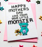 Cute Mother's Day Card For Mummy From Her Little Monster, Son, Daughter - Image 7
