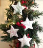 Christmas Sparkling Felt Stars Embroidery Craft Kit - Image 1