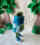 Lizzy the Miniature Frog Ornament, Poseable Dress Up Decoration, Frog in Jumper - Image 3