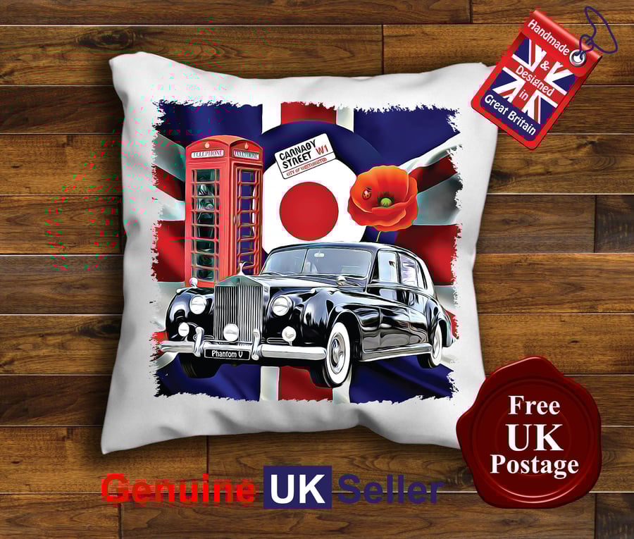 Rolls Royce Phantom Cushion Cover, Choose Your Size