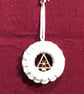 Boho macrame Christmas decoration set- grey trim - Image 6