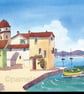 St Tropez Painting, South Of France, Original Watercolour, In 14 x 11 '' Mount - Image 1