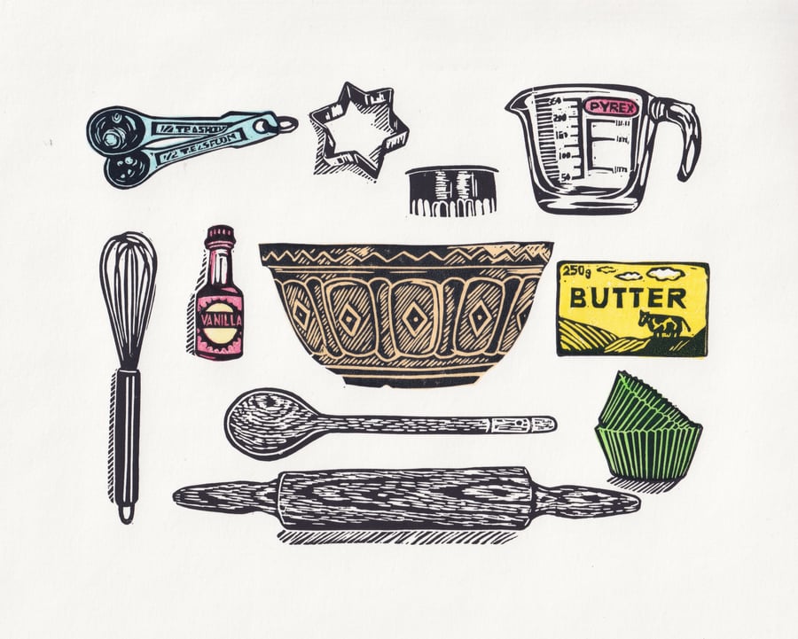 Baking Kit Lino Print- Colour