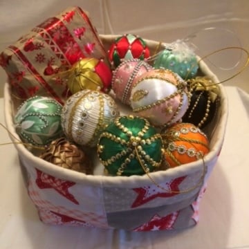Christmas storage basket