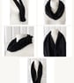 Black with Gold Speckles Infinity Scarf, 100% cotton  - Image 10