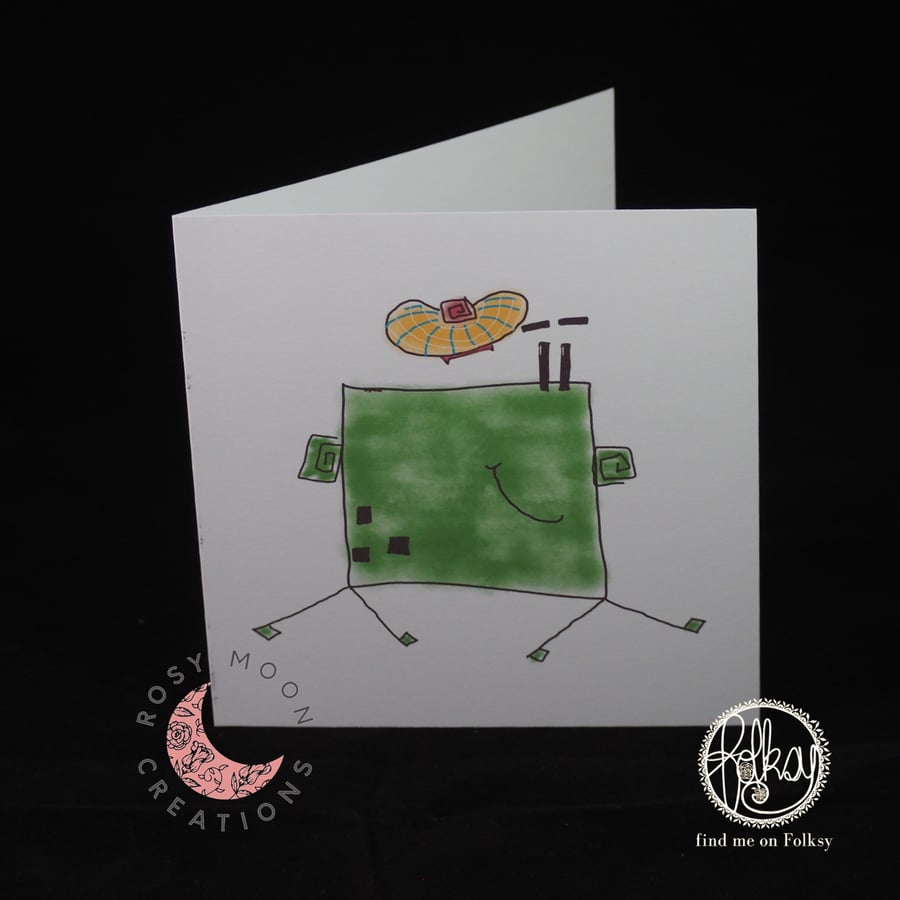 Comical Vegan Haggis Blank Card 