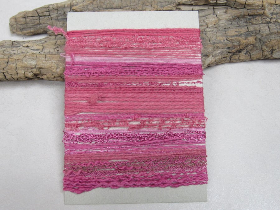 Large Dark Cochineal Natural Dye Deep Pink Textured Thread Pack