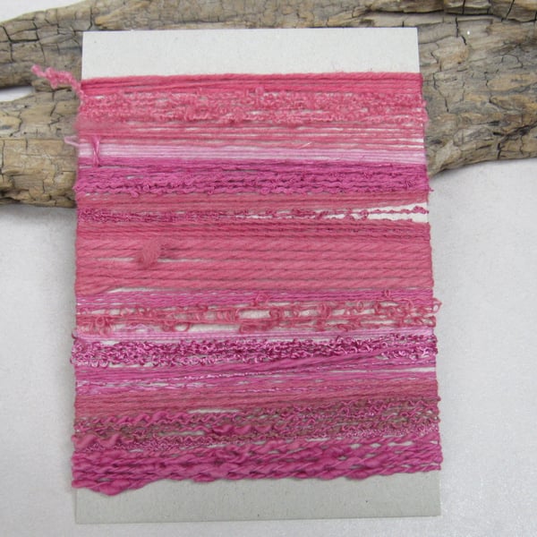Large Dark Cochineal Natural Dye Deep Pink Textured Thread Pack