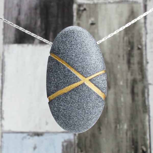 Pebble Pendant, Stripe. Designed by John Field and inspired by nature.