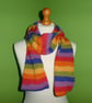 Rainbow Scarf. Tube Knit. Double Sided Scarf. Unisex Scarf - Image 2