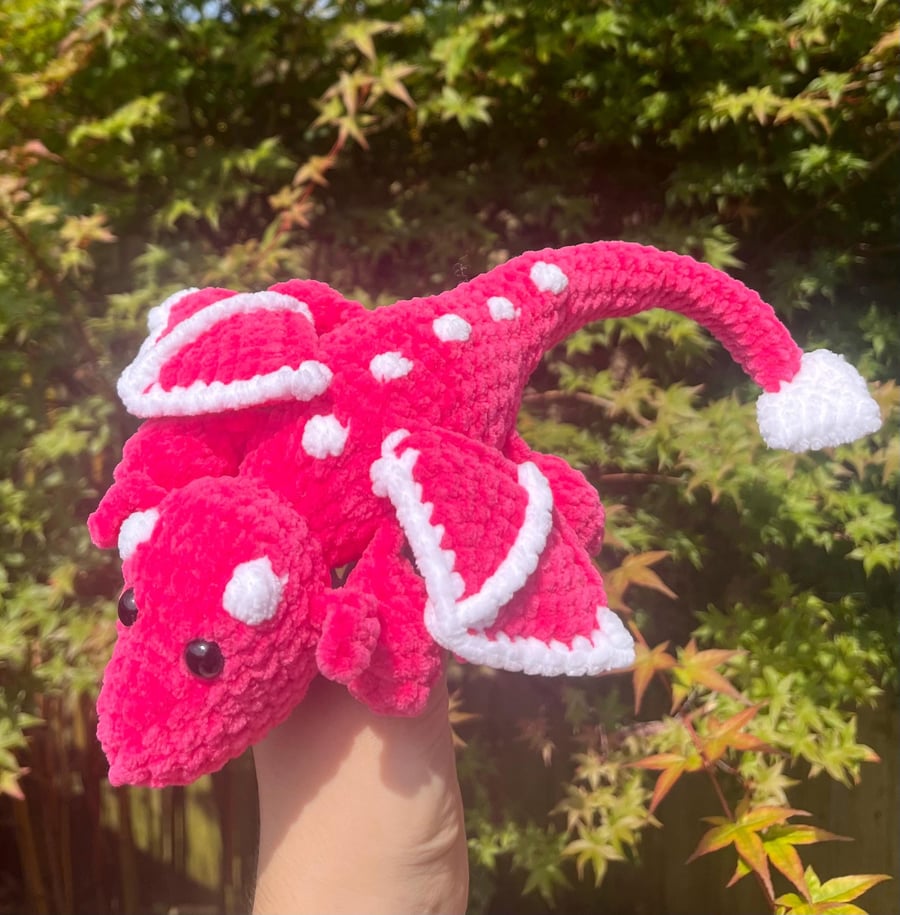 crochet dragon plushie - cute dragon plushie - dragon plushie - dragon crochet