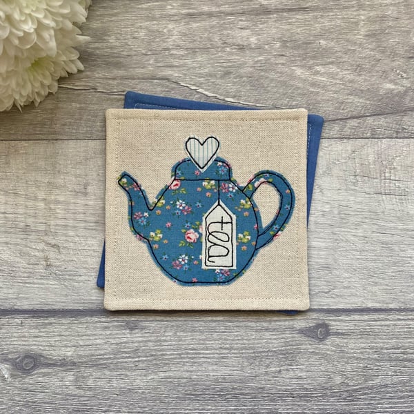 Teapot coaster, floral coaster