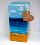 Hand-Painted Ceramic Coastal Vase