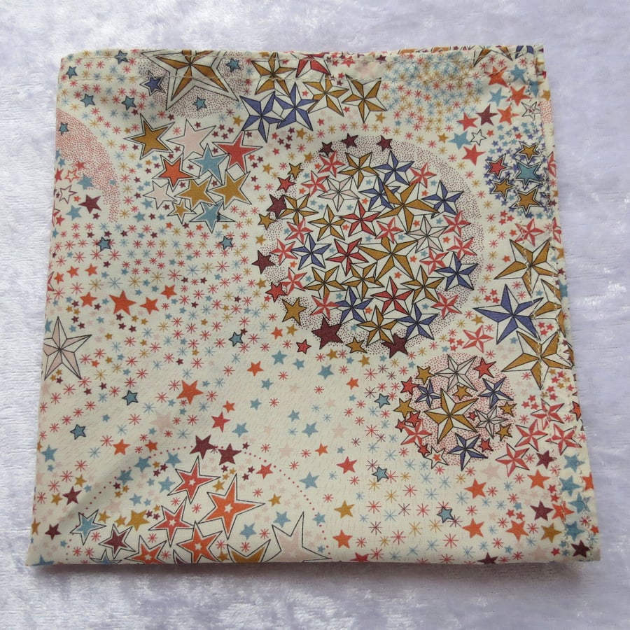 Pocket Square.  Liberty Lawn handkerchief.  Men's handkerchief.