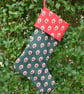 Santa's Christmas Stocking In Festive Fabric - Image 2