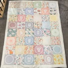 Handmade patchwork tummy time blanket