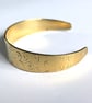 Brass Hand Stamped Swirly-Patterned Cuff - Image 4