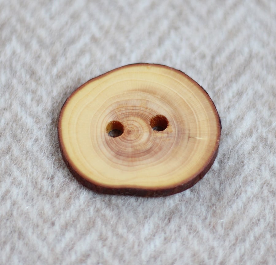 Button wooden large statement, reclaimed natural timber