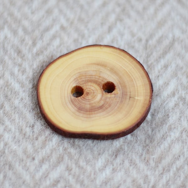 Button wooden large statement, reclaimed natural timber