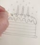 Rainbow Birthday Cake Card - Blank Card - Birthday Card - Image 8