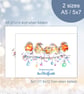 Robin Christmas Card, personalised message and names, 2 sizes - Image 2