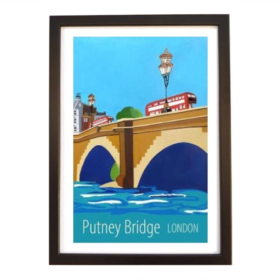 Putney Bridge London black frame