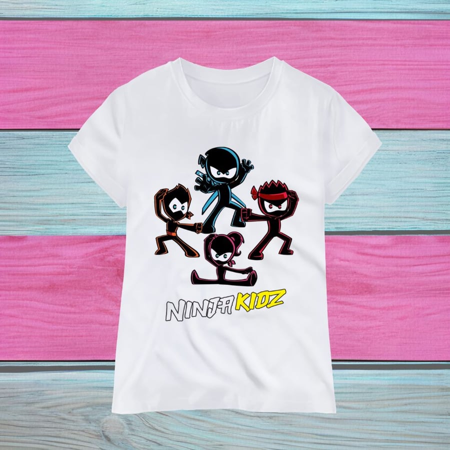 Ninja Kidz Children's T-Shirt, Quality Sublimation Printed T-Shirt, Various Size