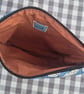 Hand made chicken print zip pouch - Image 5