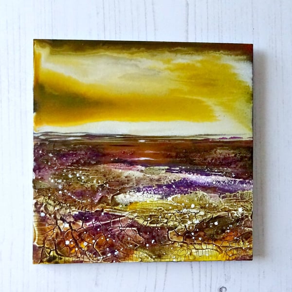 Autumn Landscape Mixed Media Painting