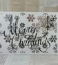 3d silver snowflake Merry Christmas card - Image 1