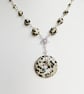 Dalmation Jasper Donut Necklace, Crystal Pendant Necklace - Image 5