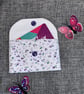 Gift Card Wallet for that Special occasion Tiny Purple Flowers - Image 2