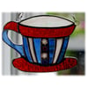 Teacup Stained Glass Suncatcher coffee cup mug 010 