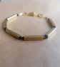 Racing Green and Gold, Classical Bracelet. 