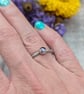 Sterling Silver and 9ct Gold Patterned Iolite Gemstone Stacking Ring - JBJ9013 - Image 3